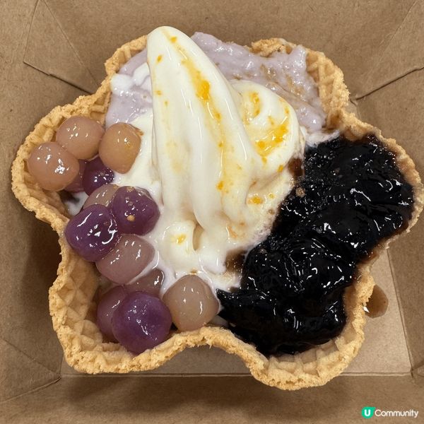 ikea豆腐雪糕配仙草芋圓