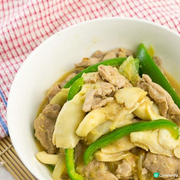 味噌蠔菇豬肉片
