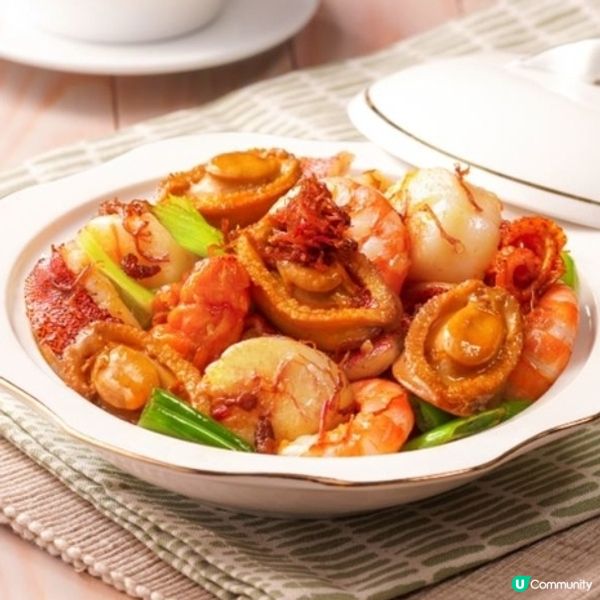 XO醬蔥爆鮑魚海皇煲

