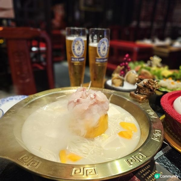 坐龍椅 嘆龍躉片木瓜魚湯