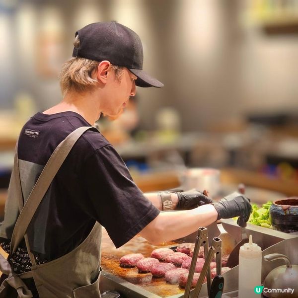 和牛漢堡與米飯的美味