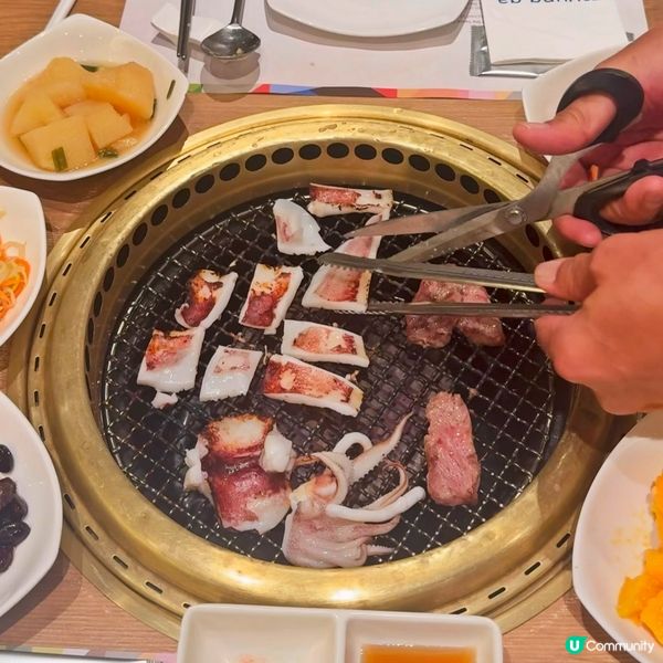 ##韓國燒肉控必試🔥推介原條鮮魷魚🦑