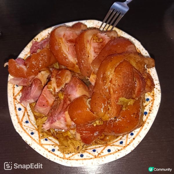 炸枝竹炆黑椒豬手