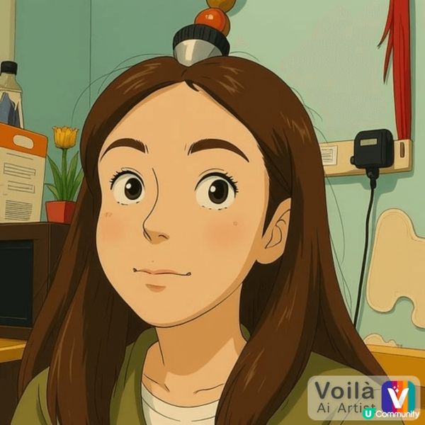 吉卜力風格相片影到人很可愛。和真實不同。