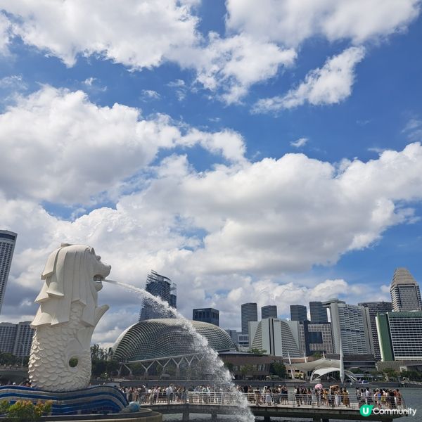 新加坡旅遊🥳熱門高質打卡景點📸魚尾獅公園😍濱海灣💗