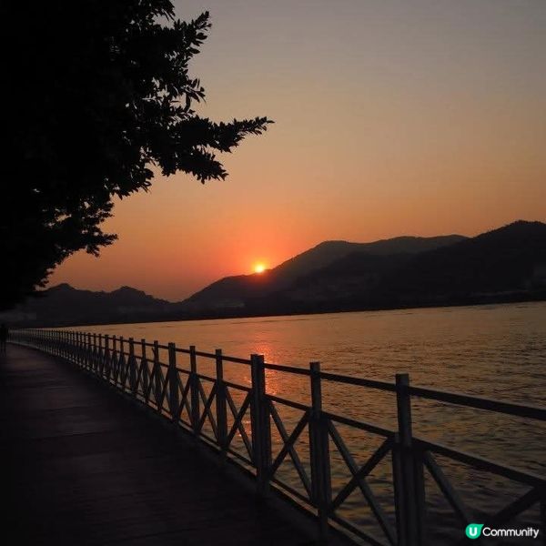 浪漫醉人的日落@媽閣廟附近海濱長廊