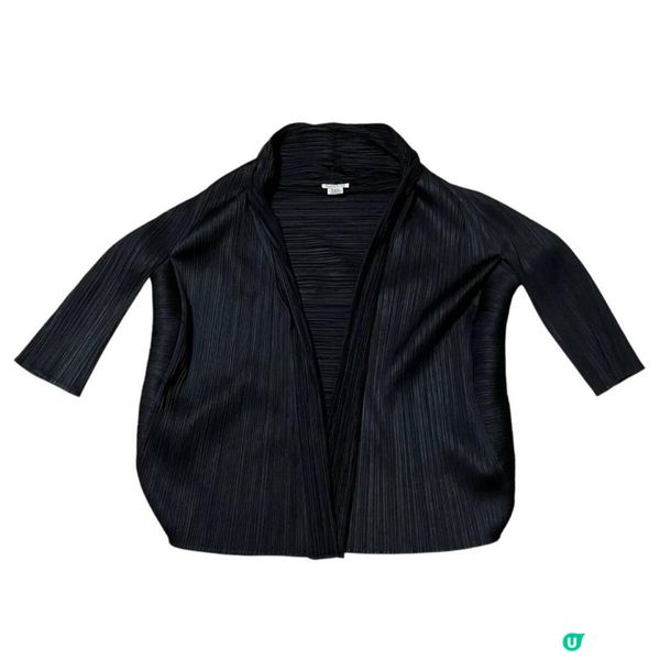 三宅一生黑色寬外套「Funbid」