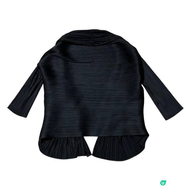 三宅一生黑色寬外套「Funbid」