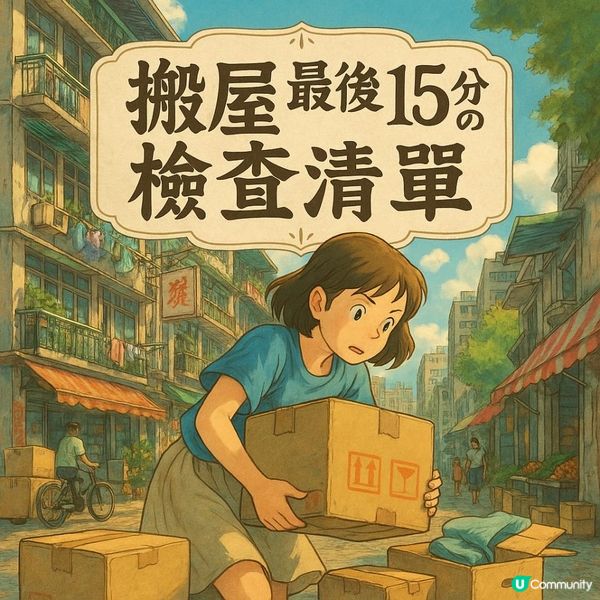 ⏳【搬屋最後15分鐘の檢查清單】臨走前唔做呢10件事，搬完一定後悔！
