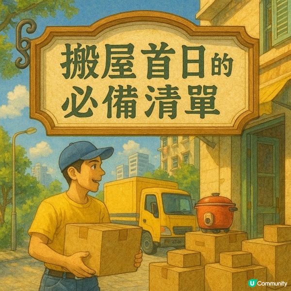 🏠【搬屋首日の必備清單】搬完屋，第一晚要準備啲咩？搬屋人必睇！