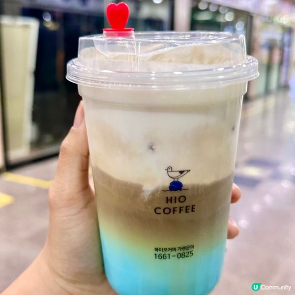 🇰🇷釜山限定！超靚三層海鹽咖啡：Hio Coffee