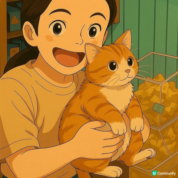 抱住可愛嘅貓貓真係好幸福好溫馨