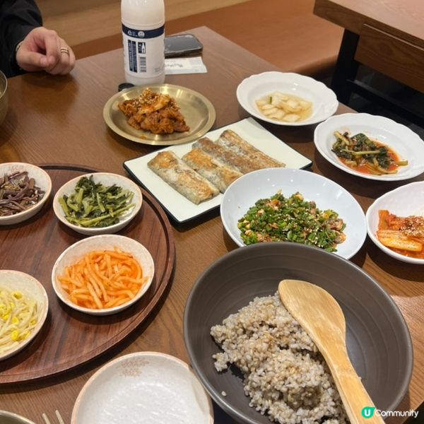 🇰🇷合井・韓式大麥飯推薦！健康清爽！超多小菜 + 糙米