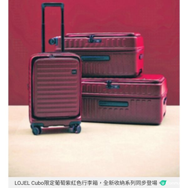 LOJEL Cubo限定葡萄紫紅色行李箱全新收納系列同步登場