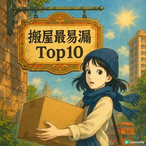 📦【搬屋最易漏Top10】香港人實測！99%搬屋都會遺漏的物品清單＋懶人補救法！