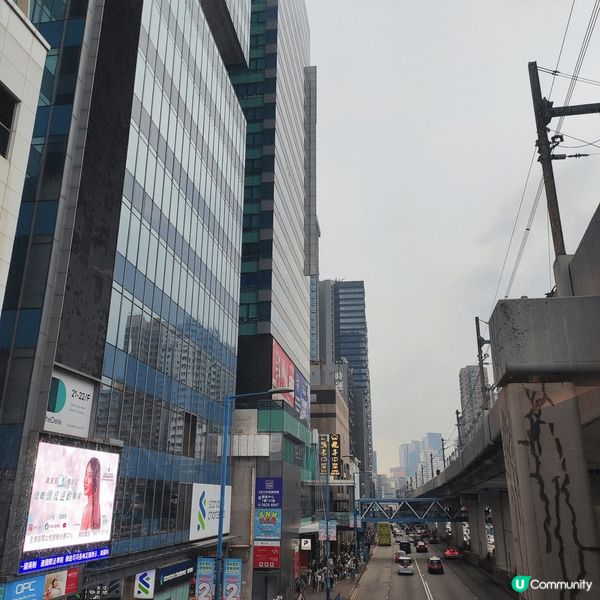 香港的高樓大廈和天橋令人覺得站在地上的行人如螞蟻一般