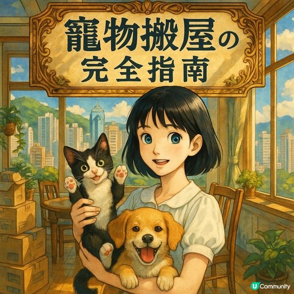 🐾【寵物搬屋の完全指南】貓奴狗奴搬屋必讀！寵物搬家5大冷知識｜香港人點樣安心幫毛孩過渡新環境？