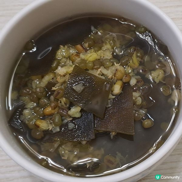 自煮消暑清熱的綠豆海帶糖水😋