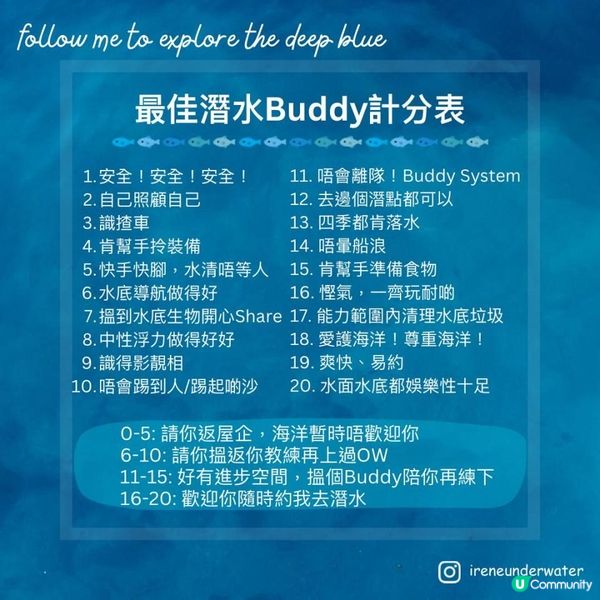 潛水Buddy計分表