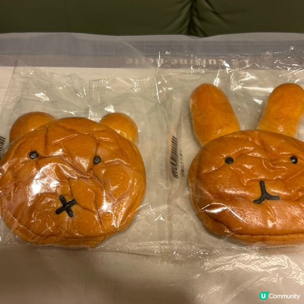 可愛兔仔🐇及熊仔🐻造型麵包