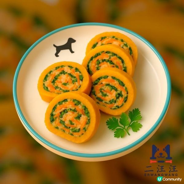 狗狗美食！番薯三文魚卷卷😋