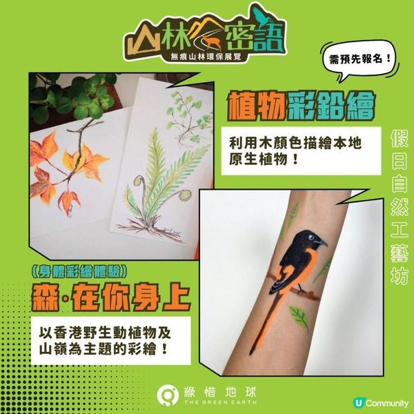 《🌿山林密語》環保展覽 - 限定活動推介！