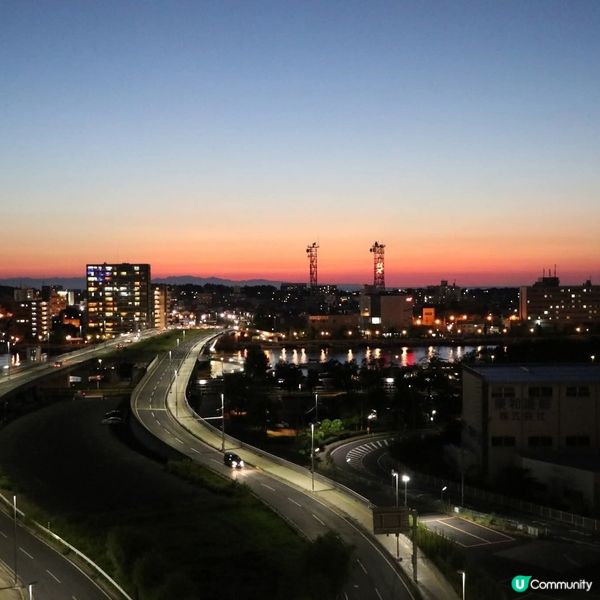 新潟萬代橋夜景🌃！高處遠望超正！