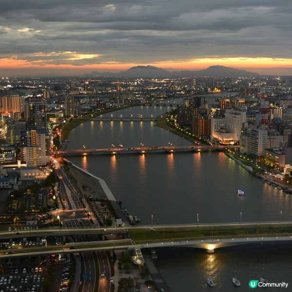 新潟萬代橋夜景🌃！高處遠望超正！