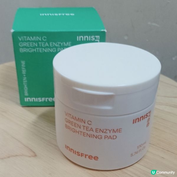 維他命綠茶爽膚棉，急救提亮✨！