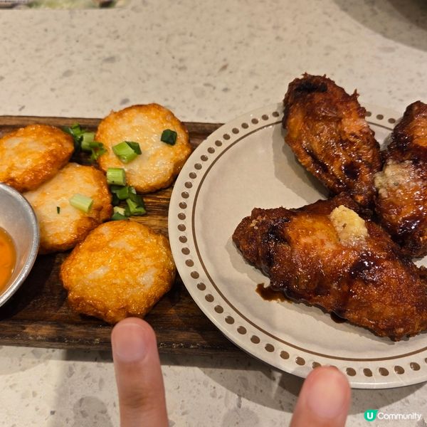 芝士火腿手抓餅配脆炸薯條😏