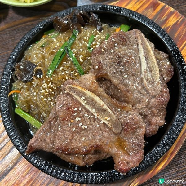 鐵板牛仔骨炒粉絲