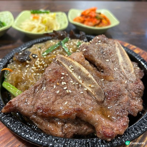 鐵板牛仔骨炒粉絲