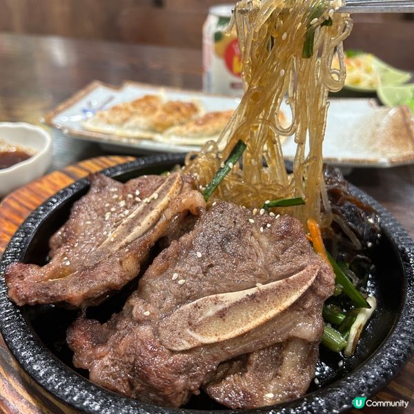 鐵板牛仔骨炒粉絲