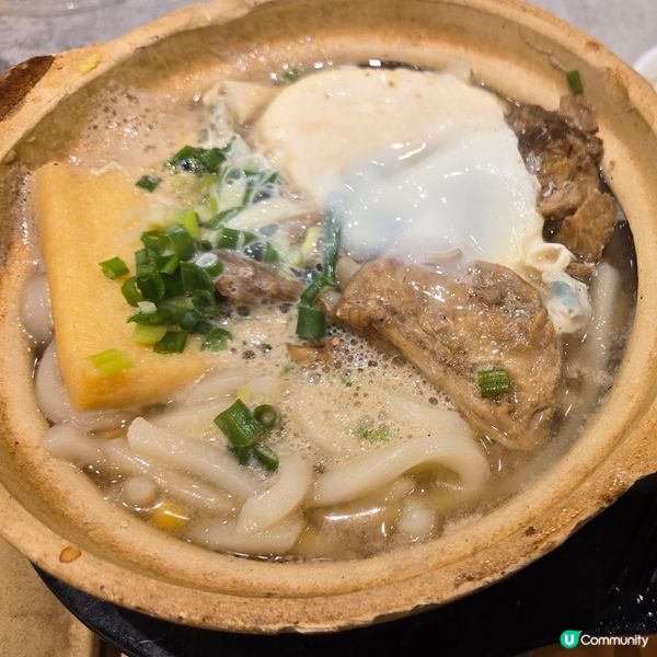 豬軟骨流心蛋炸吉列豬烏冬+胡麻沙律