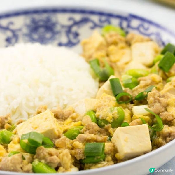 豆腐豬肉碎滑蛋飯