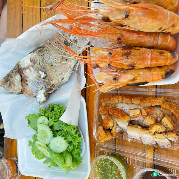 吞武里海鮮市場🤤手臂甘長大蝦🦞超抵食！🥳