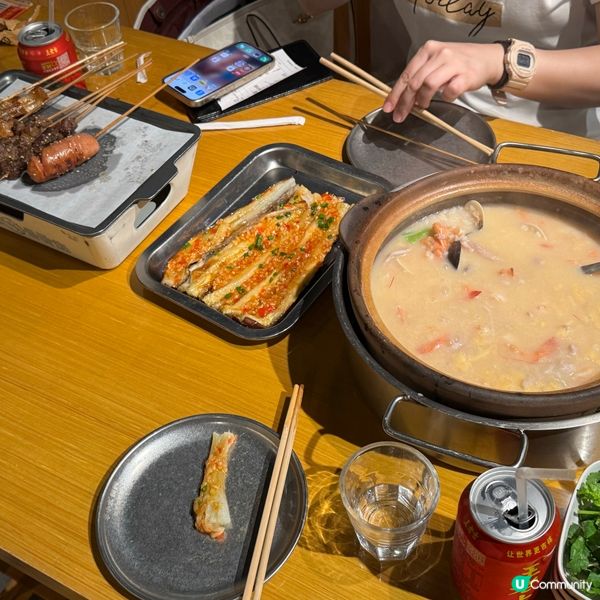 深圳東門李小太燒烤🤤！必食海鮮砂鍋粥😋！