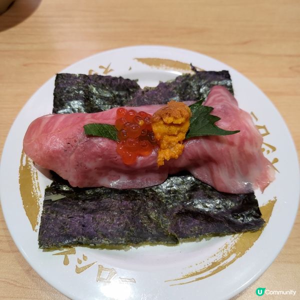 壽司郎8月必食豪華之選🔥雪花和牛生海膽三文魚子海苔包💜