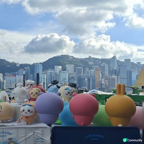 尖咀行街望展覽😍巨型吹氣公仔好可愛❤️