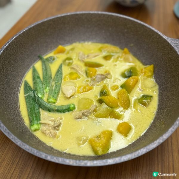 椰醬南瓜雞扒😋！送飯一流🍚！