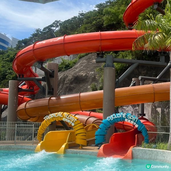 海洋公園水上樂園🌊！刺激又開心🥳！一家大細消暑好去處