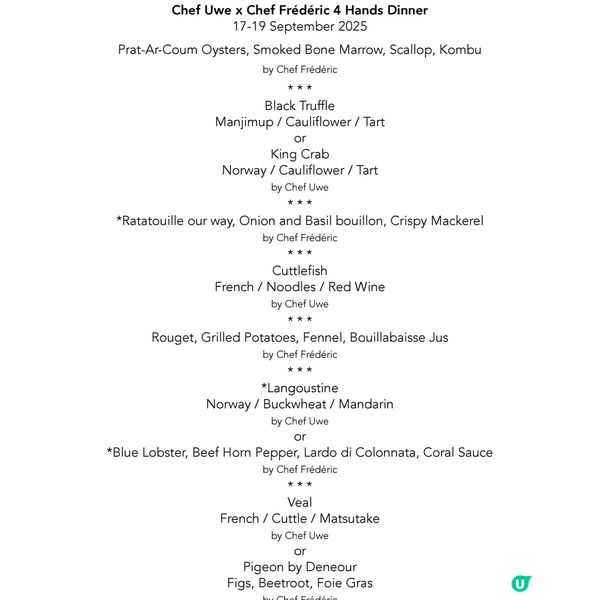 珀翠餐廳頌揚美食傳承米芝蓮名廚4手聯彈晚宴