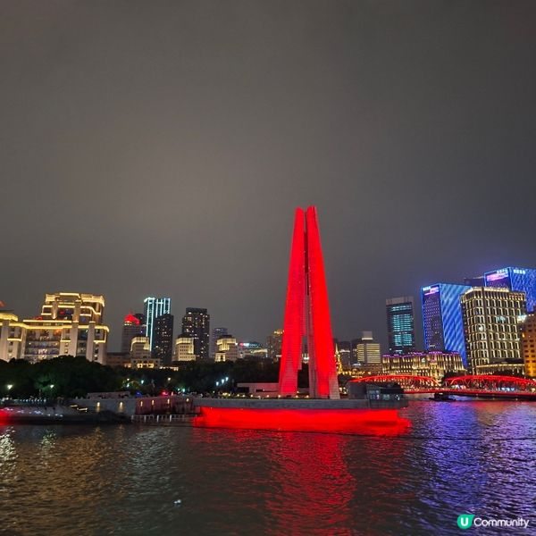 ✨上海黃浦江遊覽網紅遊船河🚢浦江夜遊外灘東方明珠陸家嘴美景