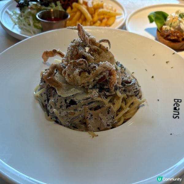 荳子🤤！最愛飯堂再臨！黑松露意粉必點！🍝🦀