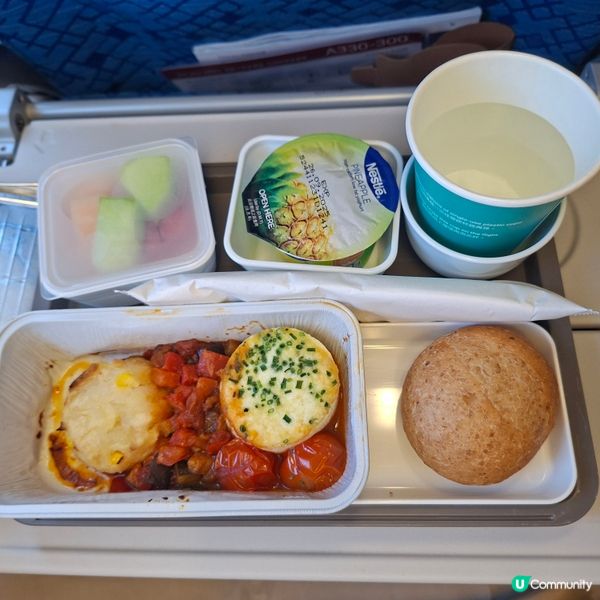 上海早機國泰之旅！飛機機低脂餐標準餐分享🤤 