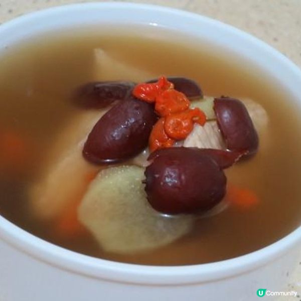 生薑紅棗杞子瘦肉湯

