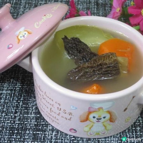 佛手瓜羊肚菌湯

