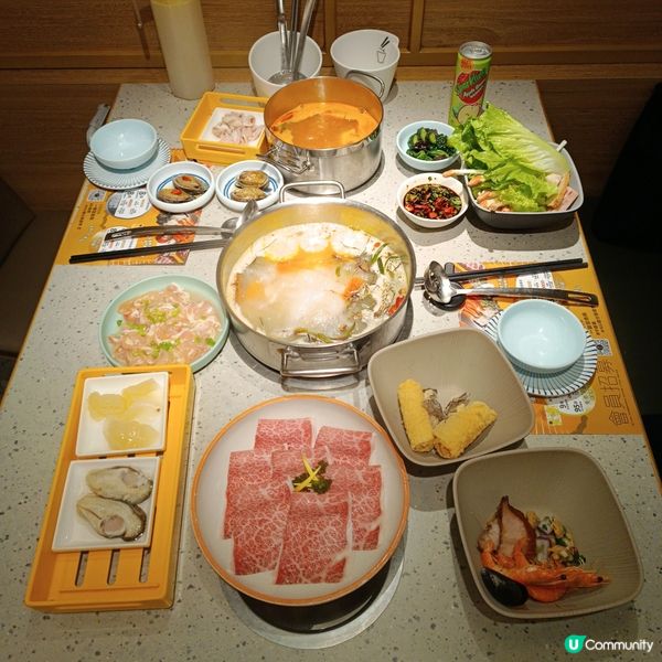 一鍋堂放題🤤！和牛+海鮮任食！😋