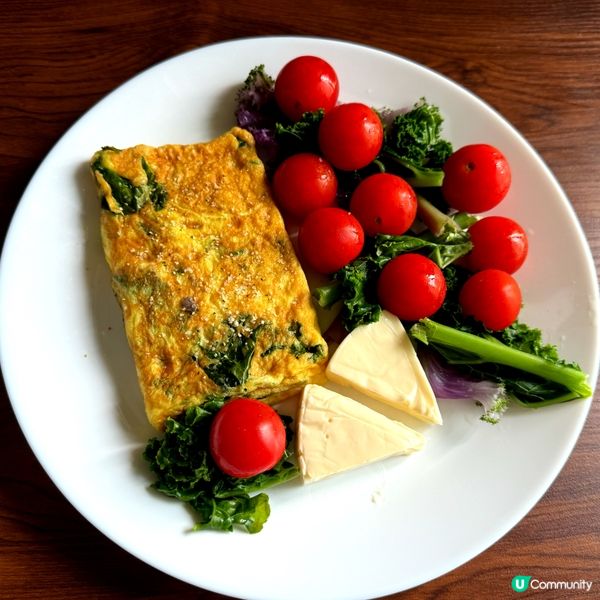 滑蛋蟹柳蕃茄仔😋！健康速煮早餐！🍳🍅