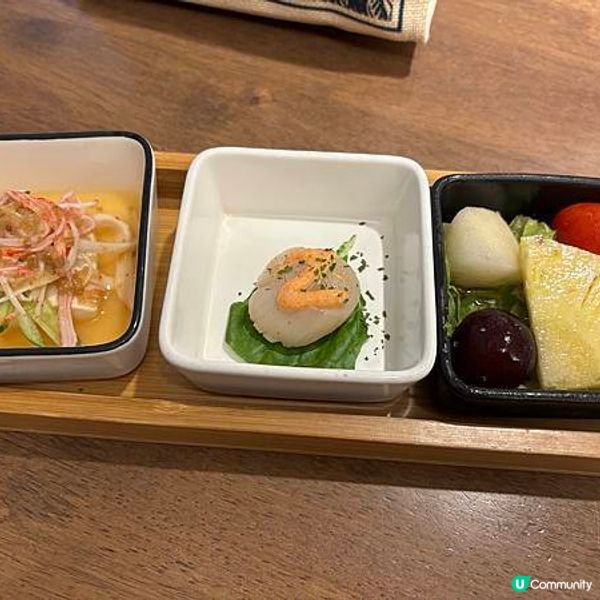 台灣桃園｜村子裡The Village，石門山、大平紅橋附近舒適的簡餐店，烤魚的蔥絕對是MVP